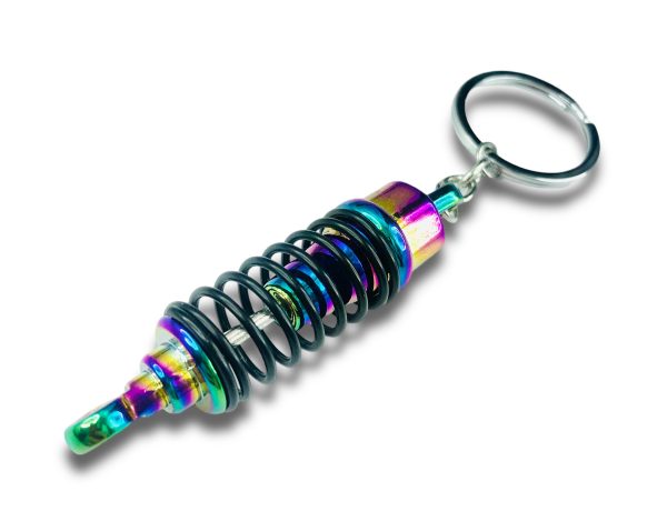 BRELOK DO KLUCZY – AMORTYZATOR NEOCHROME – KOLOROWY. IDEALNY NA PREZENT DLA FANA MOTORYZACJI