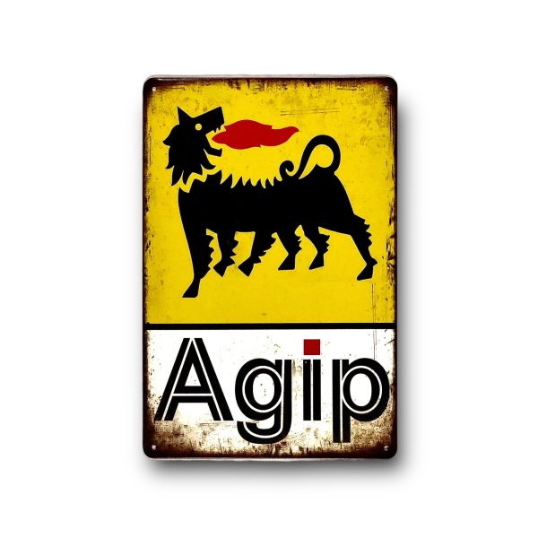 DEKORACYJNA BLACHA / TABLICA ŚCIENNA – AGIP