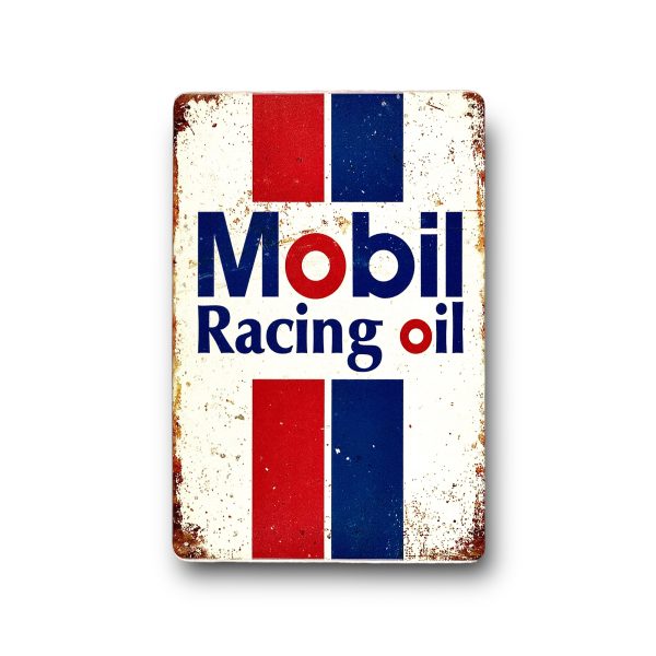 DEKORACYJNA BLACHA / TABLICA ŚCIENNA - MOBIL RACING OIL