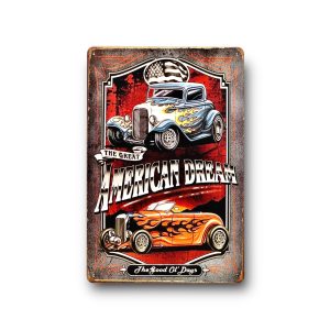 DEKORACYJNA BLACHA / TABLICA ŚCIENNA - AMERICAN DREAMS | HOT ROD