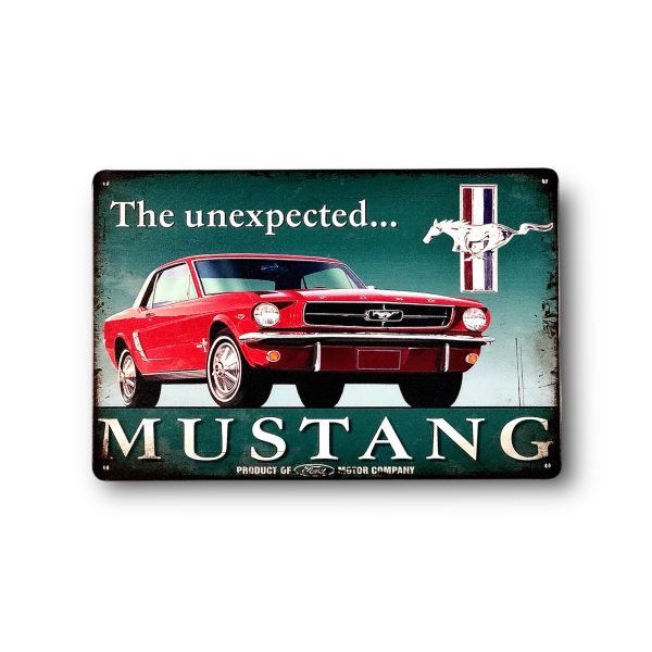 DEKORACYJNA BLACHA / TABLICA ŚCIENNA – FORD MUSTANG "UNEXPECTED"