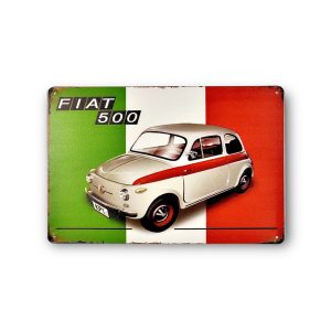 DEKORACYJNA BLACHA / TABLICA ŚCIENNA – FIAT 500