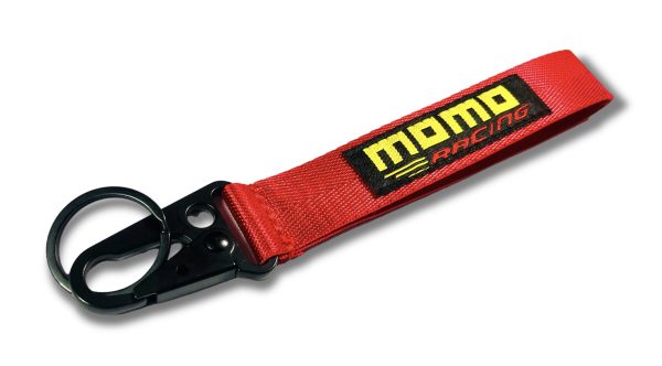 GRUBO WARSTWOWA, WYTRZYMAŁA SMYCZ DO KLUCZY WRAZ Z MATOWYM KARABINKIEM MOMO RACING SMYCZ WYKONANA JEST Z MATERIAŁU UZYWANEGO PRZY PASACH BEZPIECZEŃSTWA W KAŻDYCH SAMOCHODACH.