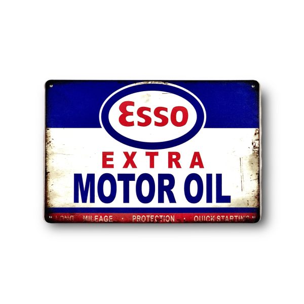 DEKORACYJNA BLACHA / TABLICA ŚCIENNA – ESSO EXTRA MOTOR OIL