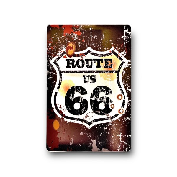 DEKORACYJNA BLACHA / TABLICA ŚCIENNA – ROUTE 66
