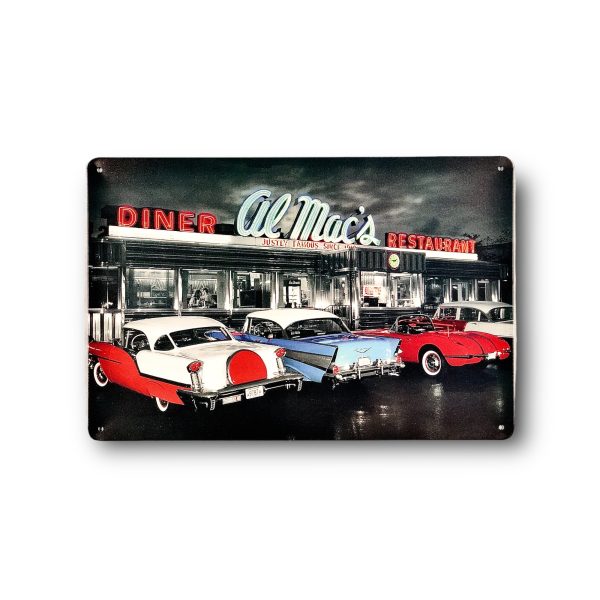 DEKORACYJNA BLACHA / TABLICA ŚCIENNA – AMERICAN VIBE | PIT STOP RESTAURANT