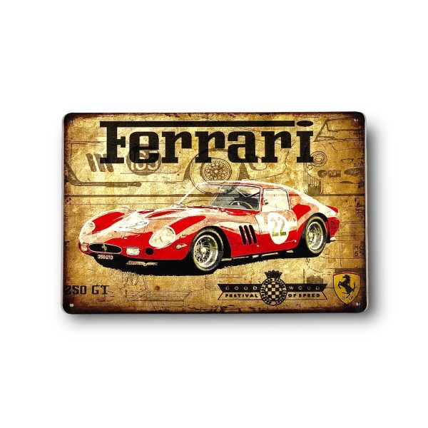 DEKORACYJNA BLACHA / TABLICA ŚCIENNA – FERRARI 250 GT
