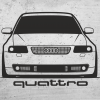 NAKLEJKA ŚCIENNA – AUDI „QUATTRO”