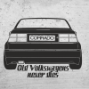 NAKLEJKA ŚCIENNA – VW CORRADO „OLD VOLKSWAGENS NEVER DIES”
