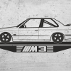NAKLEJKA ŚCIENNA – BMW E30 „M3”