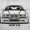 NAKLEJKA ŚCIENNA – BMW „WIDE E36”