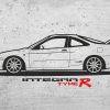 NAKLEJKA ŚCIENNA – HONDA INTEGRA „INTEGRA TYPE R”
