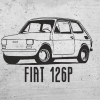 NAKLEJKA ŚCIENNA – „FIAT 126p”