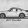 NAKLEJKA ŚCIENNA – PORSCHE „911 TURBO”