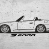 NAKLEJKA ŚCIENNA – HONDA „S 2000”