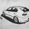 NAKLEJKA ŚCIENNA – SEAT LEON