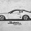 NAKLEJKA ŚCIENNA – TOYOTA SUPRA | JAPAN LEGEND