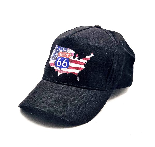 CZAPKA ROUTE 66 CZARNA