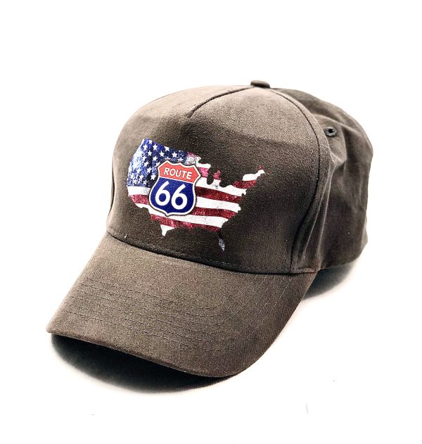 CZAPKA ROUTE 66 SZARA 1