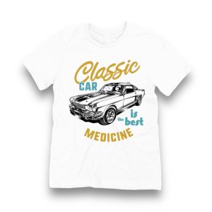 T-SHIRT / KOSZULKA - MUSTANG "CLASSIC CAR IS THE BEST MEDICINE"
