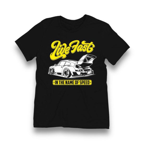 T-SHIRT / KOSZULKA - PORSCHE RWB "LIVE FAST"