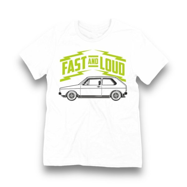 T-SHIRT / KOSZULKA - VW GOLF 1 "FAST AND LOUD"