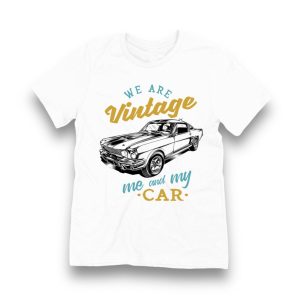 T-SHIRT / KOSZULKA - MUSTANG "WE ARE VINTAGE, ME AND MY CAR"
