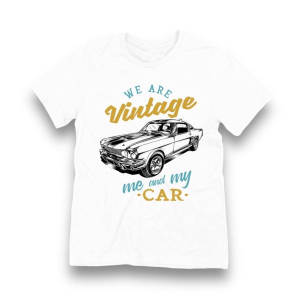 T-SHIRT / KOSZULKA - MUSTANG "WE ARE VINTAGE, ME AND MY CAR"