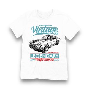 T-SHIRT / KOSZULKA - MUSTANG "VINTAGE CAR LEGENDARY PERFORMANCE"
