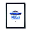 OBRAZ NA ŚCIANĘ – FIAT 125P | MILICJA